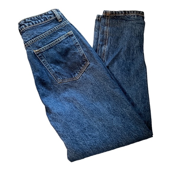 Pretty Little Thing Dark Wash Mom Jeans Size 6 - Picture 2 of 7